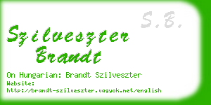 szilveszter brandt business card